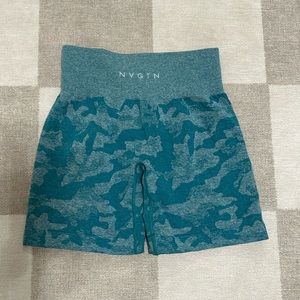 NVGTN Teal Camo Seamless Shorts